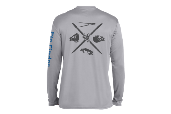 Fin Finder Skulls Performance Longsleeve Grey 2x-large