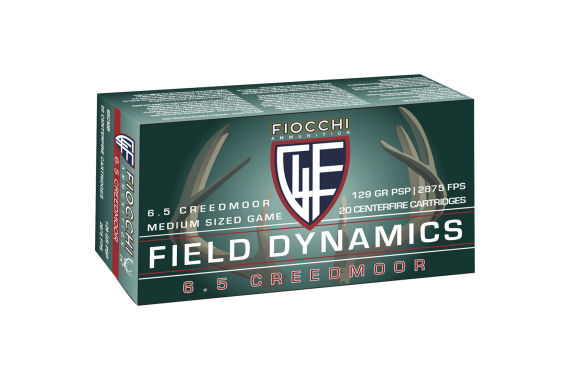 Fiocchi Field Dynamics Centerfire Rifle Ammo 6.5 Creedmoor 129 Gr. Psp 2...