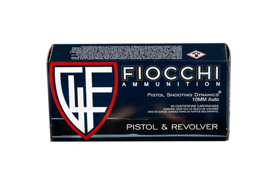 Fiocchi Range Dynamics Pistol Ammo 10mm 180 Gr. Fmjtc 50 Rd.