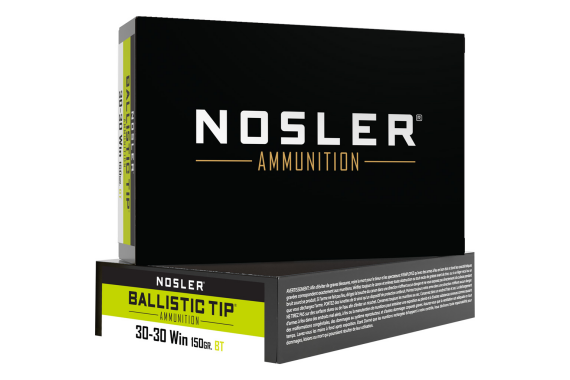 Nosler Ballistic Tip Rifle Ammunition 30-30 Win. 150 Gr. Bt Sp 20 Rd.