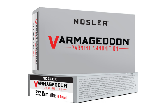 Nosler Varmageddon Rifle Ammunition 222 Rem. 40 Gr. Vg Fbt 20 Rd.
