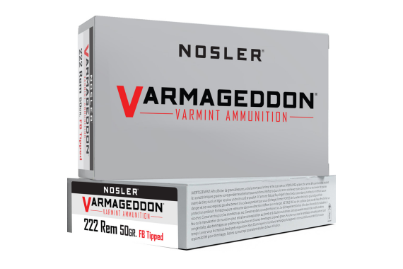 Nosler Varmageddon Rifle Ammunition 222 Rem. 50 Gr. Vg Fbt 20 Rd.