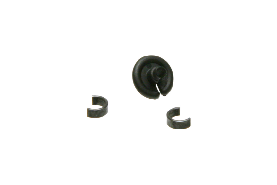 October Mountain Slotted Kisser Button Black 3-8 In. 1 Pk.