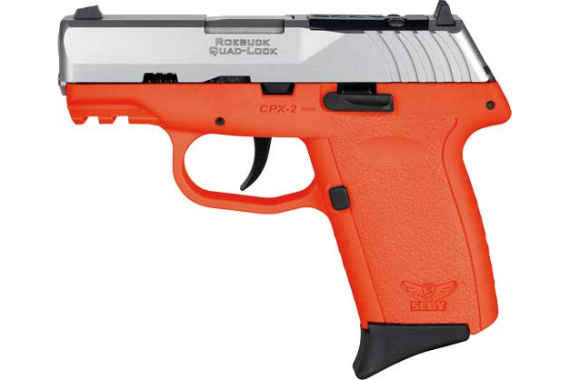 Sccy Cpx2-tt Pistol Gen 3 9mm - 10rd Ss-orange W-o Safety Rdr