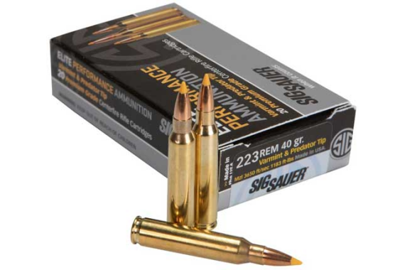 Sig 223 Remington 40gr - Varmint-predator 20rd 10bx-cs