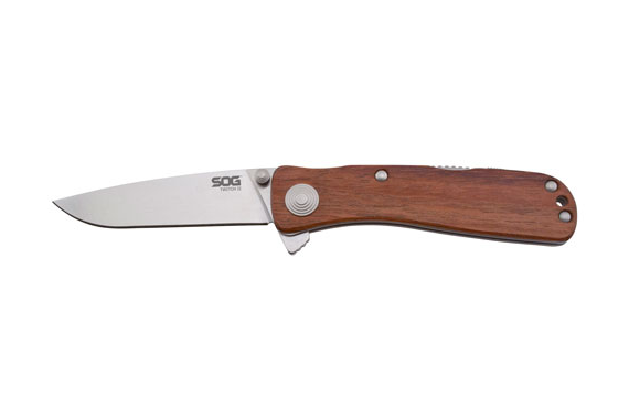 Sog Knife Twitch Ii - Satin Polish Wood Handle