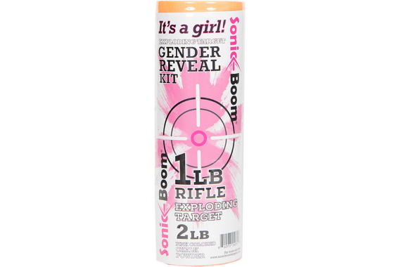 Sonic Boom Exploding Target Gender Reveal Kit Girl 1 Lb. Pink