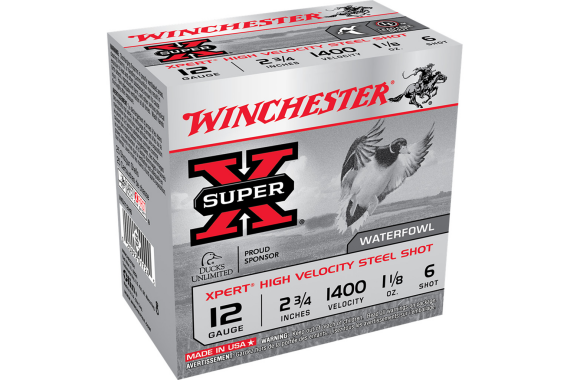 Winchester Super-x Xpert Hi-velocity Steel 12 Ga. 2.75 In. 1 1-8 Oz. 6 S...